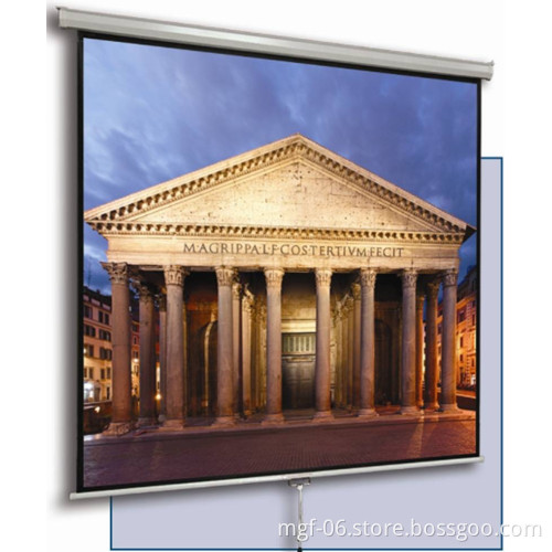16:9 Manual Wall Mount Projection Screen with Self-lock Device/Ceiling Hanged Manual Screen/Decorative Wall Screen
